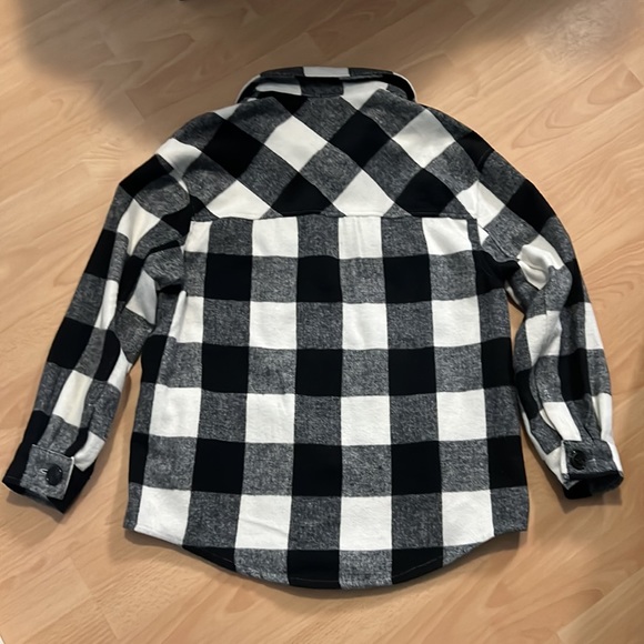 Womens Streetwear Society Black and White Plaid Shacket size M - Picture 2 of 2